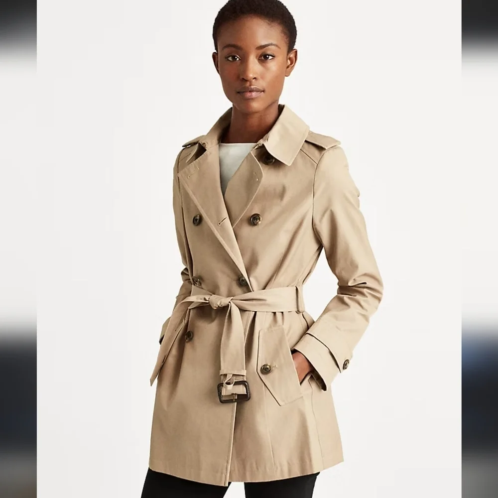 LRL Classic Tan Trench Coat Size L
